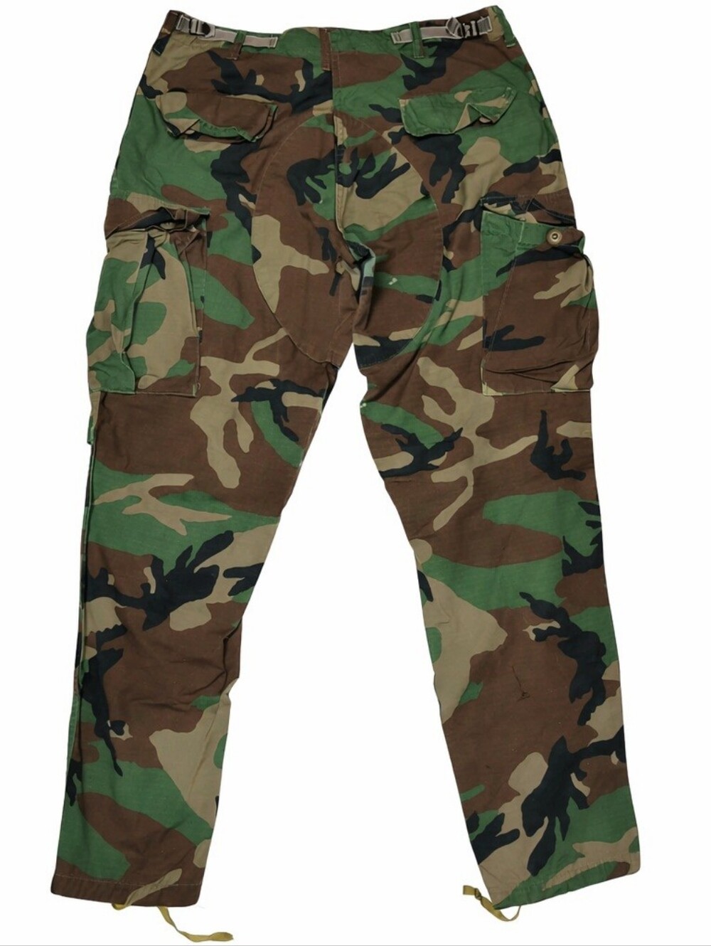Vintage Military Camouflage Cargo Pants • Size 32–34 • Woodland BDU Combat Trous